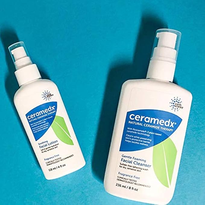 Ceramedx منظف وجه رغوي لطيف | منظف سيراميد طبيعي للبشرة الجافة والحساسة | خالي من القسوة، نباتي وخالي من العطور | 8 أونصة سائلة - Image 4